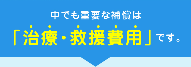 中でも重要な補償は「治療・救援費用」です。