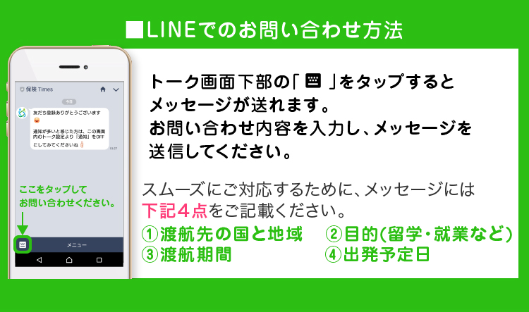 LINEでのお問い合わせ方法